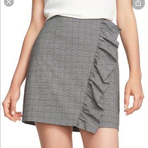 1 state plaid ruffle skirt